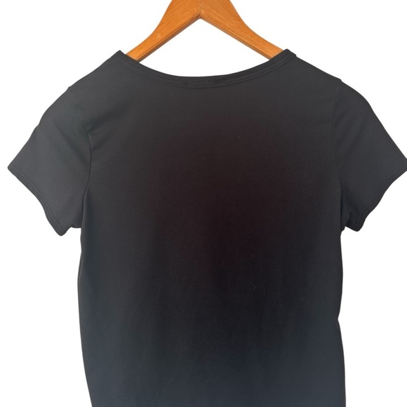 Olivia Rae Basic Side Tie Black Tee - Picture 5 of 9